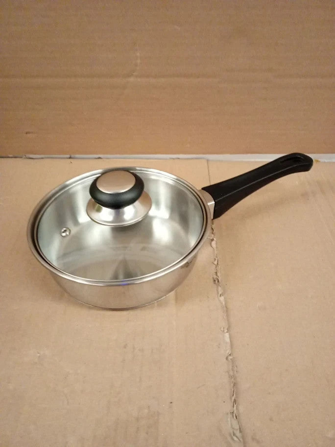 Judge Essentials Two Cup Egg Poacher Stainless Frying Pan 16cm Glass Lid New