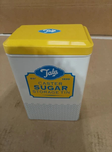 Tala Originals Storage Tin Metal Yellow Cream Nostalgic Design Holds