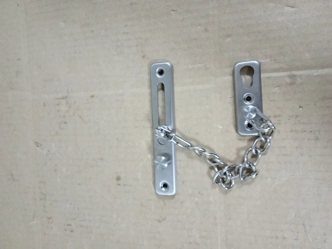 MOXYOY Door Chain Lock Heavy Duty Door Stainless Steel Latch Home Spring Silver
