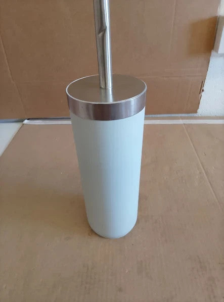 Habitat Toilet Brush Holder Height 25.2cm Grey Silver Metal 38.5x9.5x9.5cm