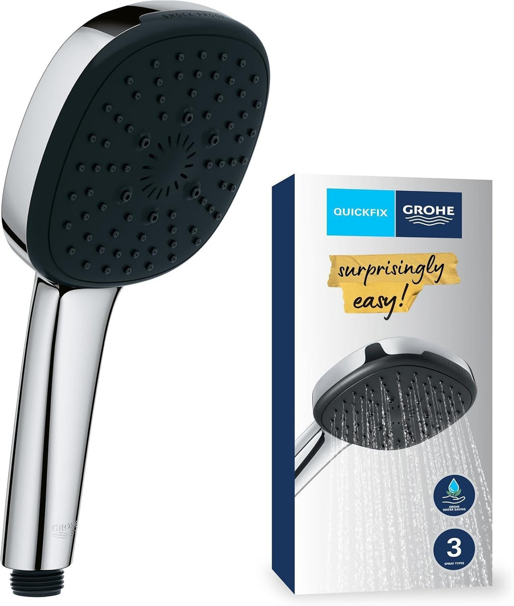 Grohe Vitalio Comfort 110 Hand Shower Square 11cm Shower Head 3 Sprays New