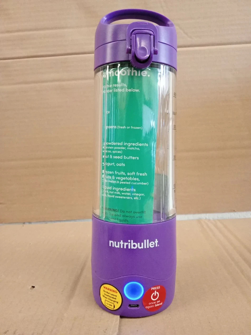 Nutribullet Portable Blender Purple Powerful Extractor Blade 475ml Cup To Go