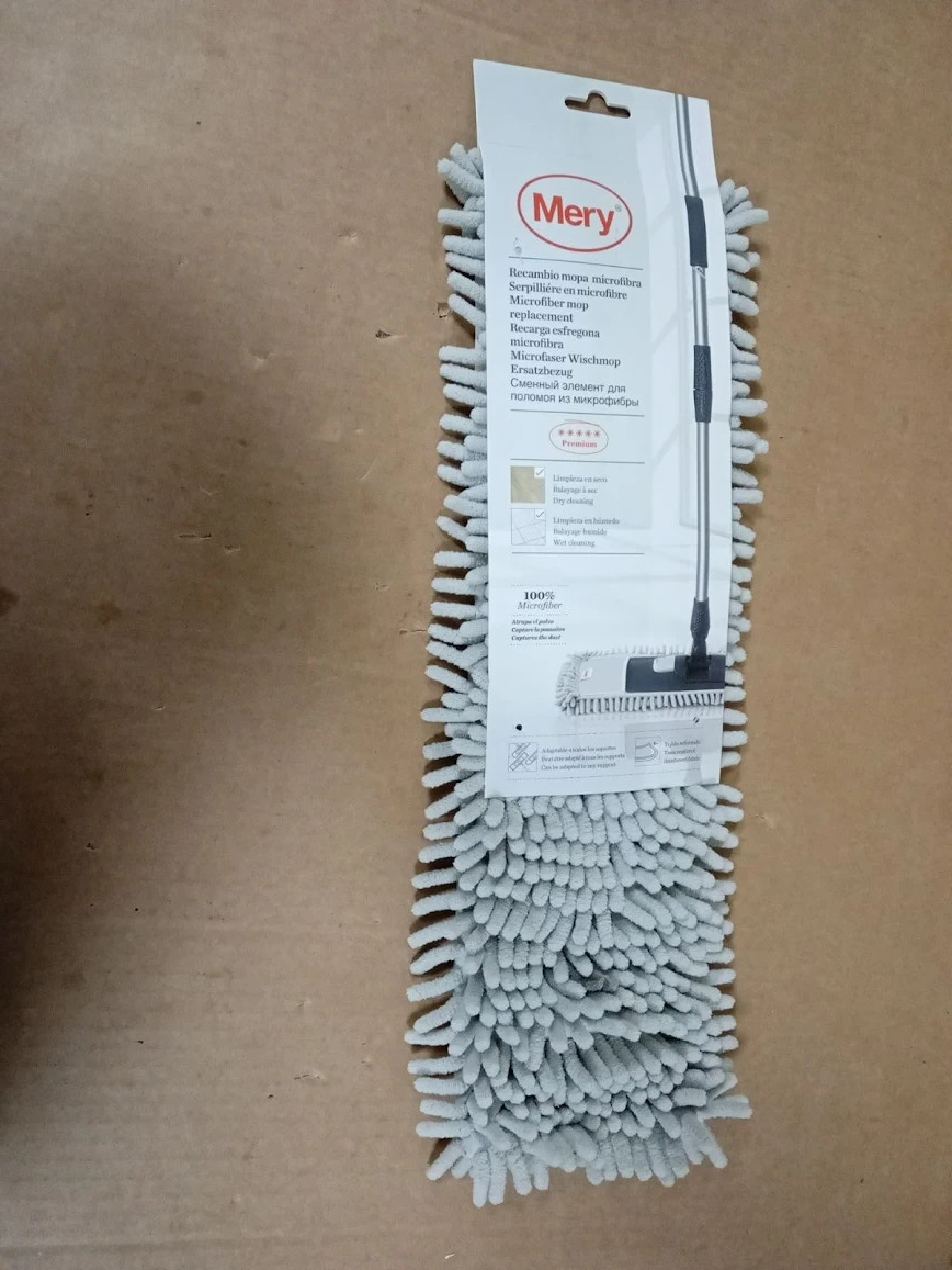 Mery Premium Microfibre Refill Mop Cleaning Cloth Grey 47x15.5cm New