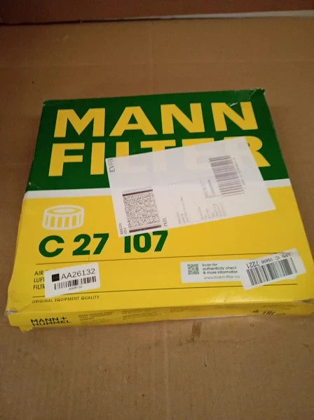 Mann Filter C 27 107 Air Filter Cars Transporters 26.7x26.2x 4.2cm New