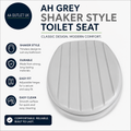 Argos Home Tongue And Shaker Style Toilet Seat Adjustable Hinges Grey