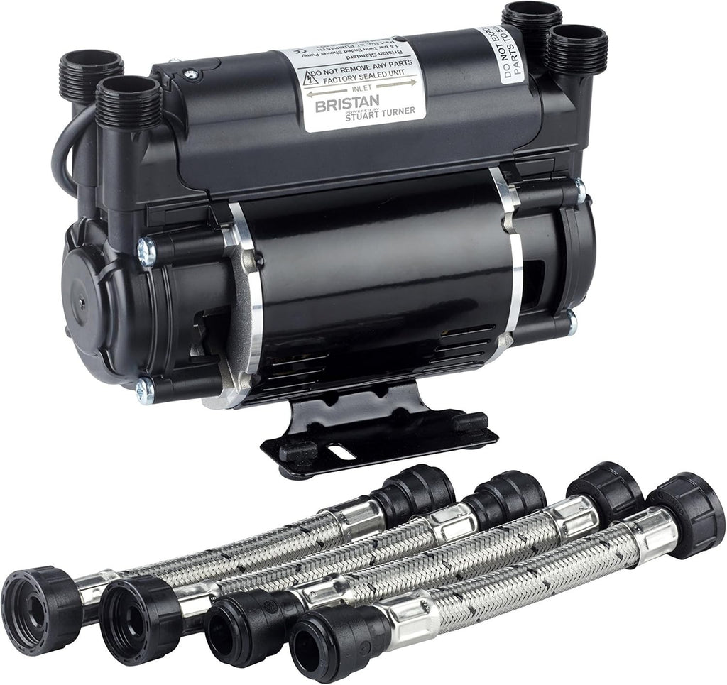 Bristan 1.5 Bar Twin Ended Shower Pump Improves Shower Pressure Easy Install New