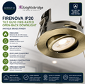 Knightsbridge FireNova IP20 Tilt GU10 Fire Rated Open Back Downlight Brass
