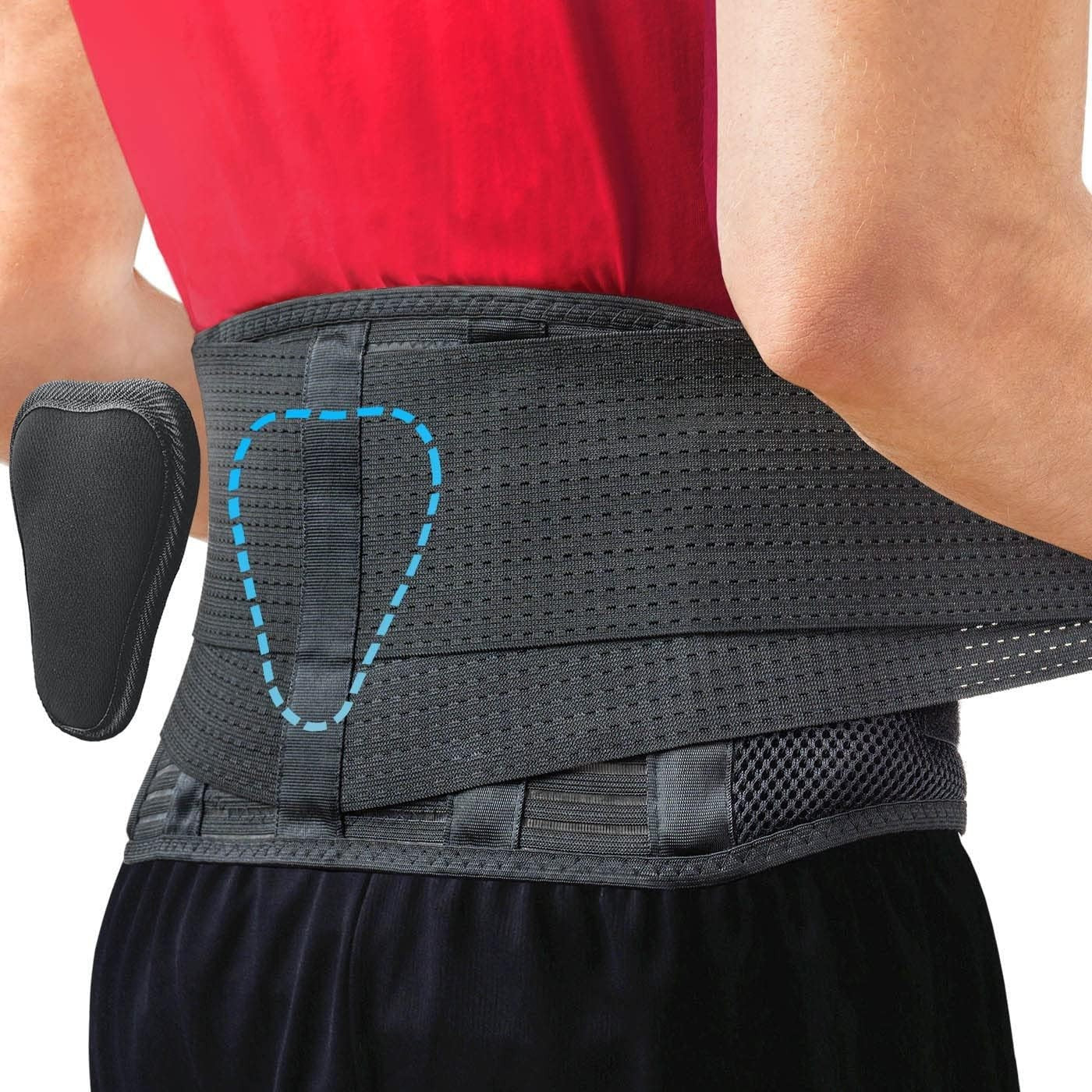 Freetoo Ergonomic Back Support Belt Men Women Lower Back Pain Large New