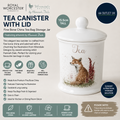 Royal Worcester Wrendale Designs Tea Canister Lid Fine Bone China Bag White