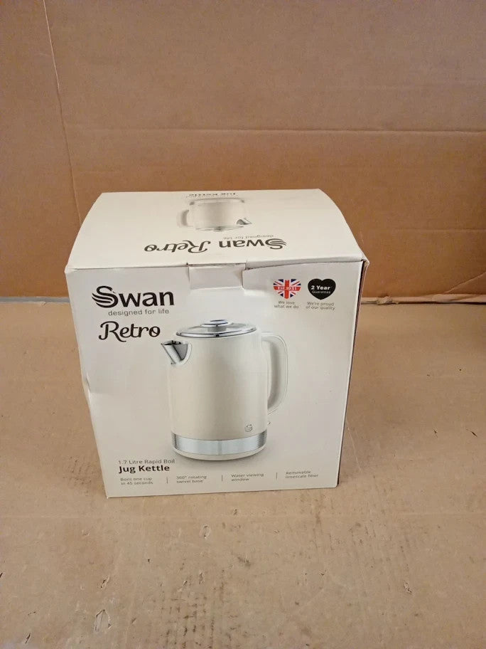 Swan SK19025C Retro Jug Kettle Rapid Boil Removable Limescale Filter 1.7L New