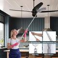 Wlich Feather Duster Extension Pole Reusable Bendable Washable 44x15cm New