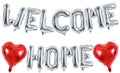 Deco Glee Welcome Home Balloons 16In Silver Foil Banner Party Decoration New
