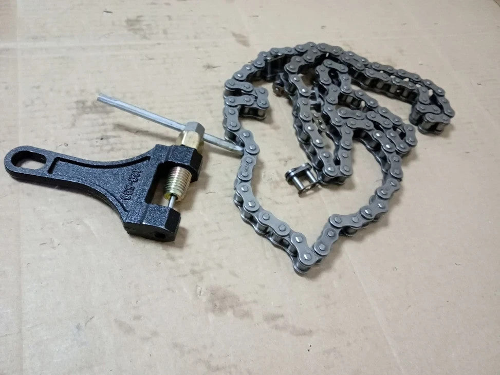 PowerMotor 428 Motorcycle Chain Heavy Duty Drive Chain 104 Links Kit Breaker New