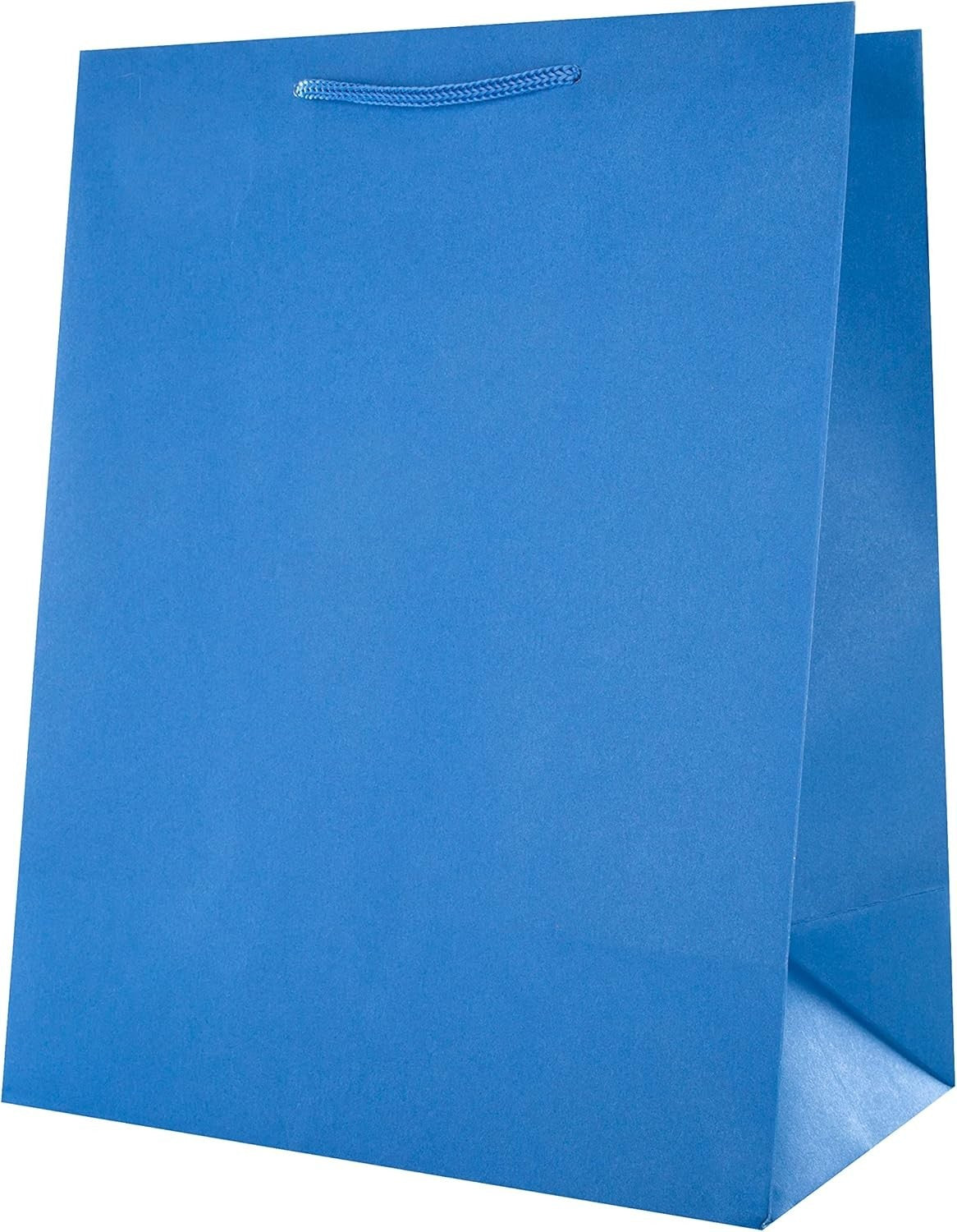 Hallmark Large Cord Handles Gift Bag Plain Blue Multi Occasion Celebration New