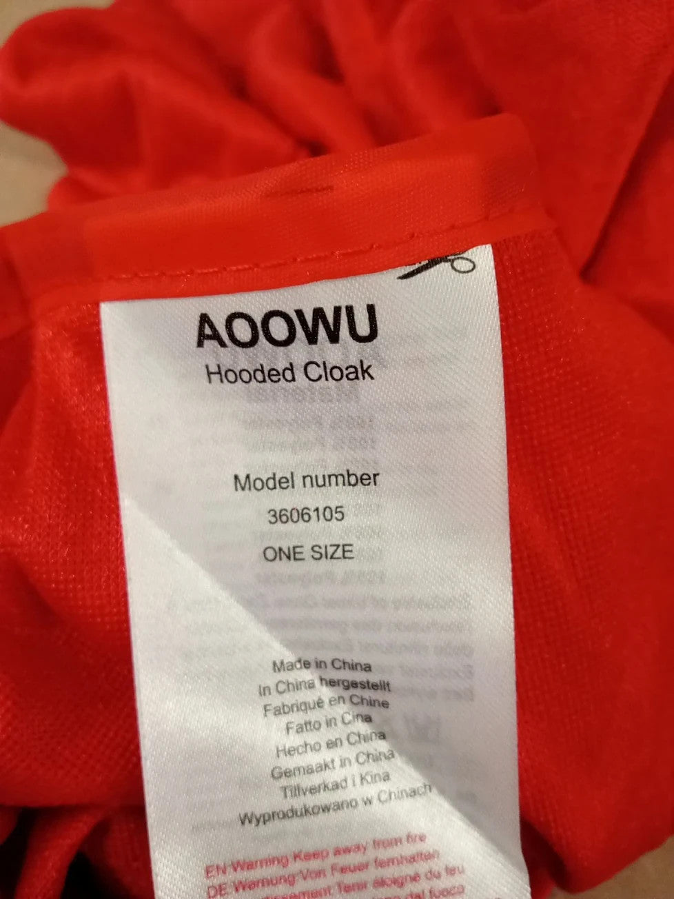 AOOWU Halloween Hooded Cape Witch Cosplay Adult Fancy Dress Costume 150cm 59in