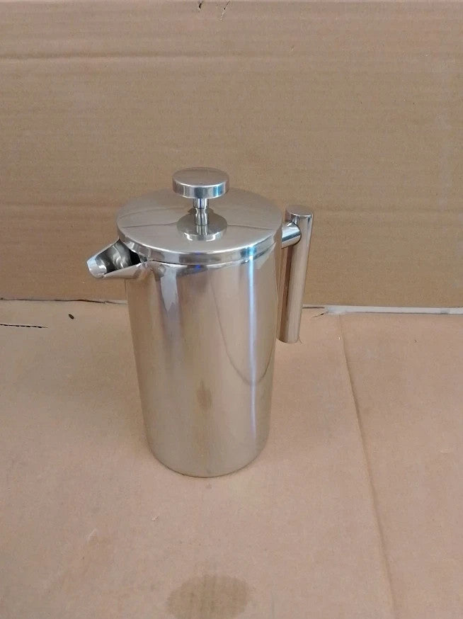 Habitat Double Walled 1000ml Cafetiere Silver French Press Coffee Maker Durable