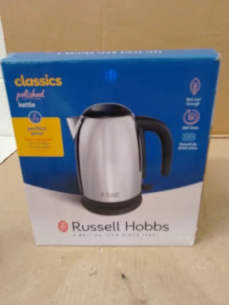 Russell Hobbs Stainless Steel Electric 1.7L Cordless Kettle Black Rapid Boil