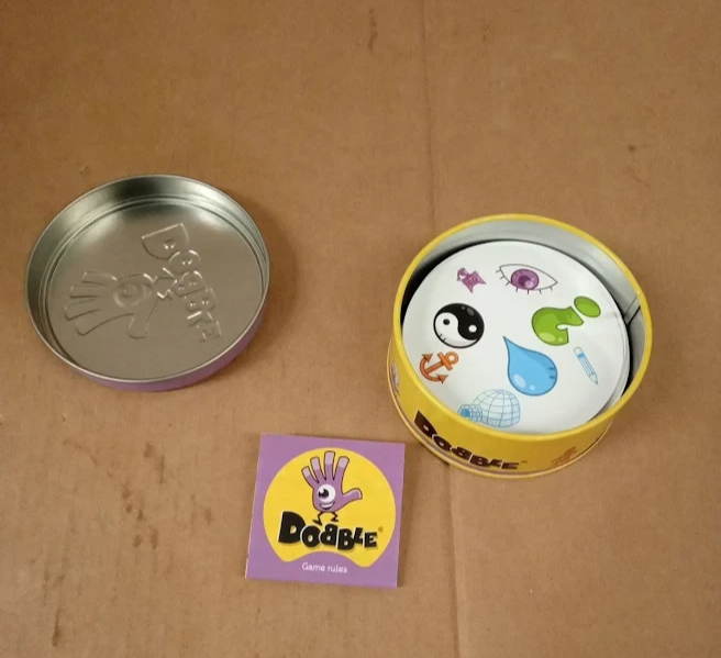 Asmodee Dobble Family Card Game Tin Box Cards Ages 6+ 2 8 Players Fun Play New