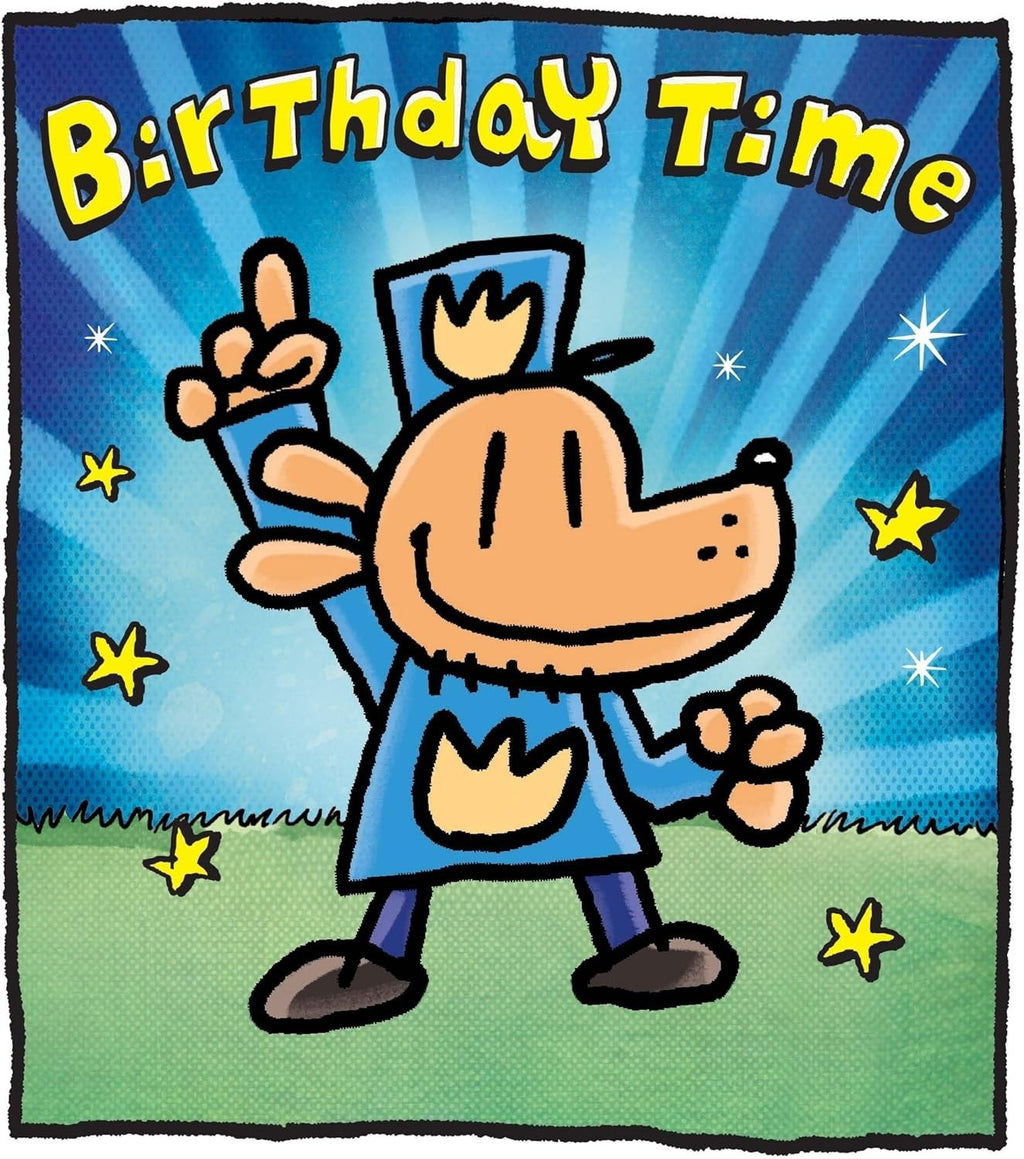 Dog Man Birthday Card Happy Birthday Card Children Dogman Birthday Time New