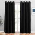 Pony Dance Black Blackout Curtains 2pcs Extra Long 46x90in Drop Living Room New