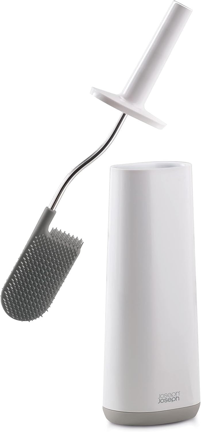 Joseph Joseph Flex Smart Hygienic Silicone Toilet Brush Holder White New