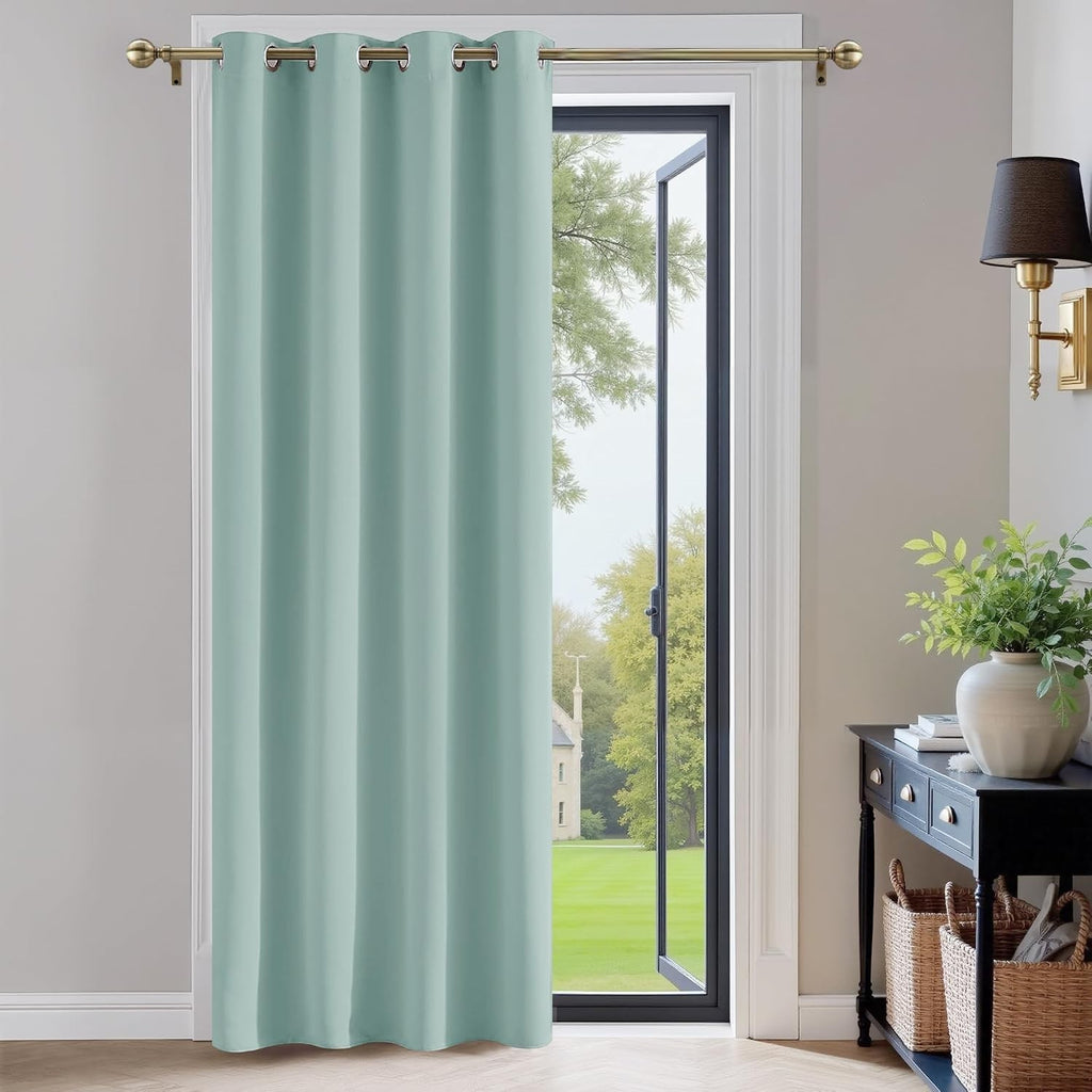 Pony Dance Eyelet Light Green Curtains Thermal Insulated Bedroom Curtain New