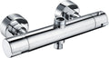 Enki Dune T33 Chrome Thermostatic Shower Mixer Bar Valve Two Outlets New