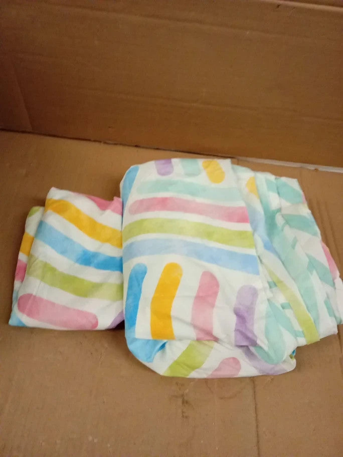 Rapport Home Microfibre Multicoloured Art Duvet Cover Set Double Bedding