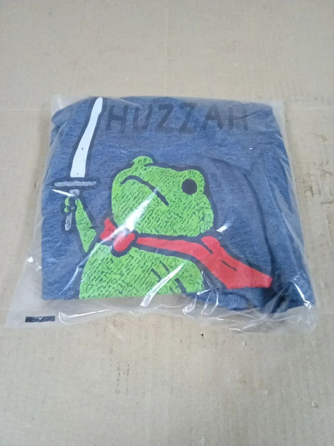 Huzzah Kids Boys Blue Frog Dressing Gown Hooded Bathrobe Soft Fleece Robe New