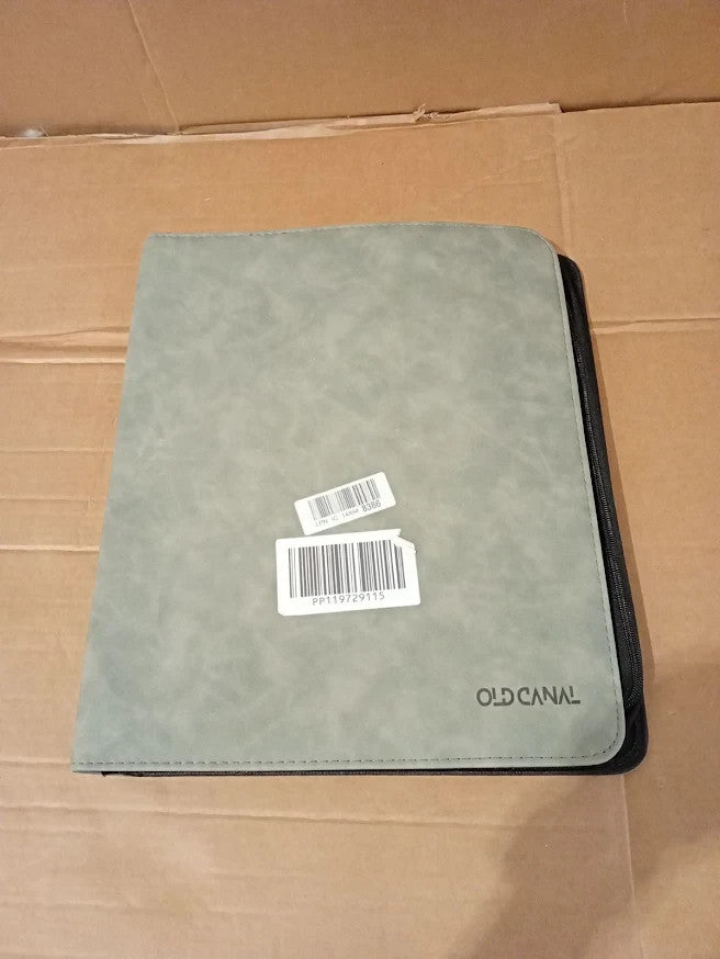 Old Canal Trading Card Binder Holds 252 Top Loaders TCG Sports Design Gray