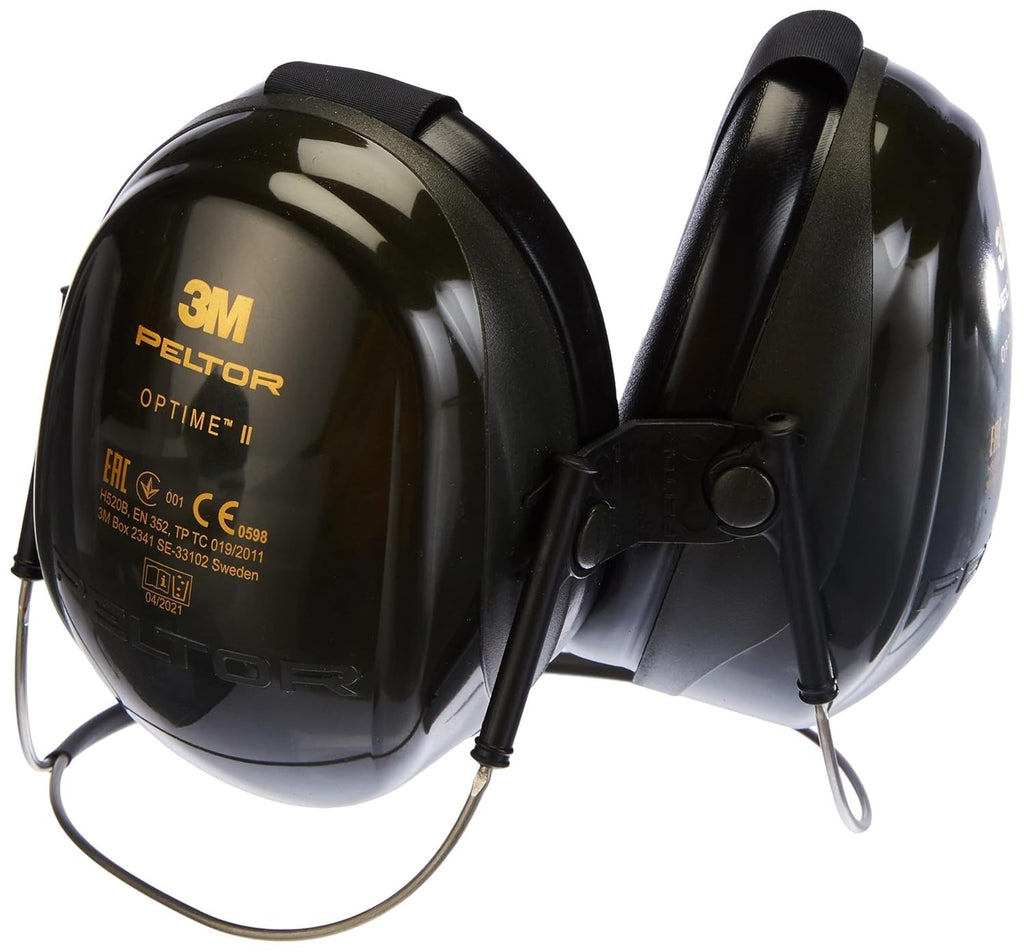 3M Peltor Optime II Earmuffs 31 dB Green Neckband H520B408GQ New