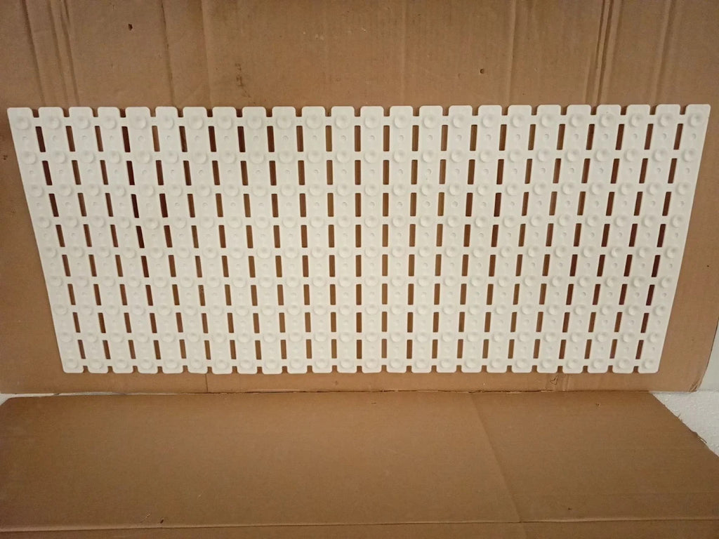 XIYUNTE Large Shower Mat Non Slip Anti Mould Elderly 90x40cm Cream White