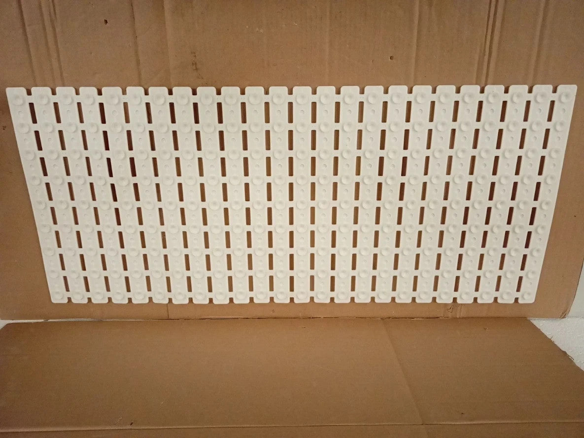 XIYUNTE Large Shower Mat Non Slip Anti Mould Elderly 90x40cm Cream White