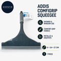 Addis ComfiGrip Shower And Window Squeegee Metallic Graphite 4x24x27cm