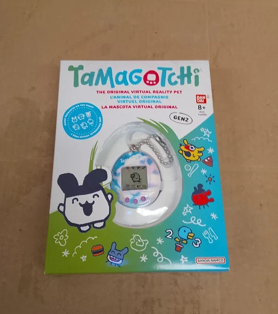 Bandai Tamagotchi Original Sky Shell Retro Virtual Pet Digital Toy Keychain New