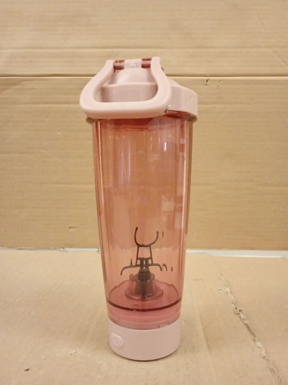 Woobroo Protein Shaker Bottle USB C Rechargeable Premium Electric 550ml Pink