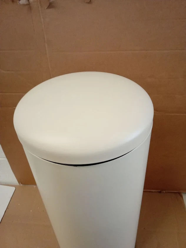 Habitat 30L Round Bin Carbon Steel Inner Bin 67x29X29cm Matt Cream