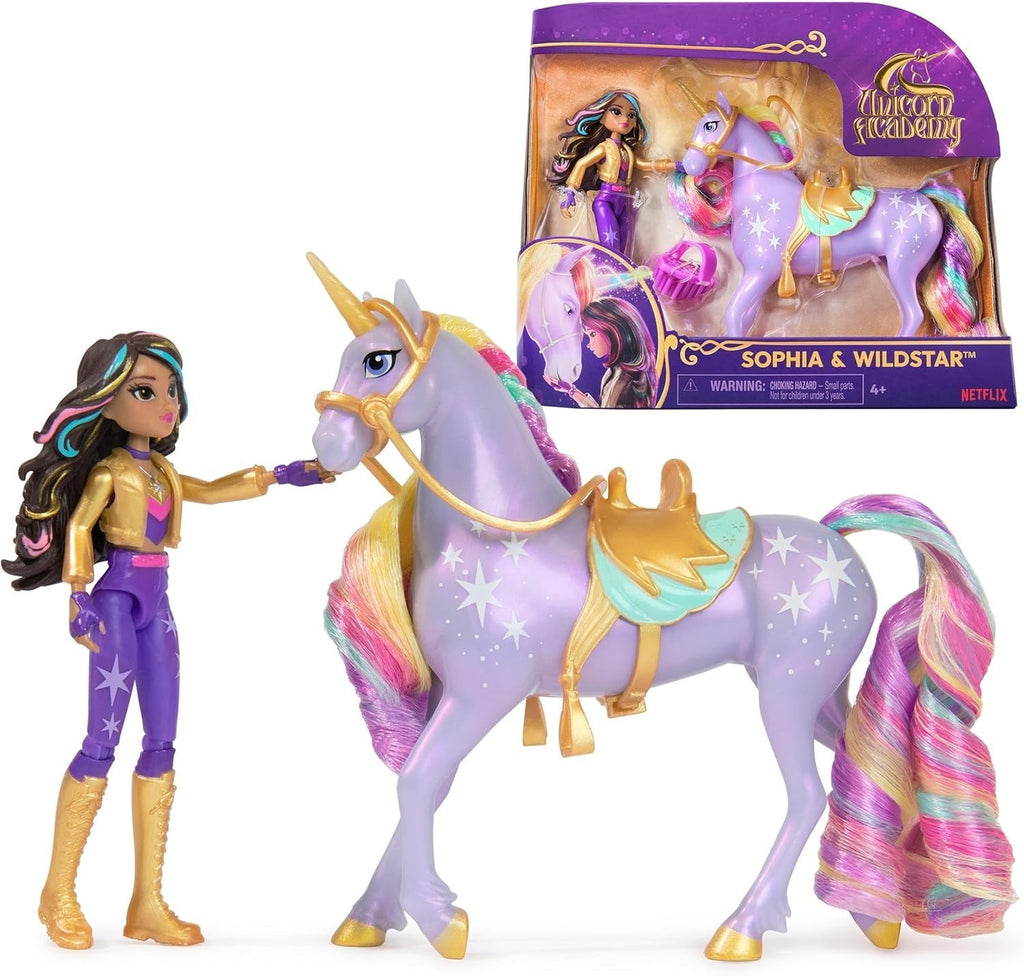 Unicorn Academy Sophia Wildstar Set 2 Riding Accessories Hair Styling 4+ New