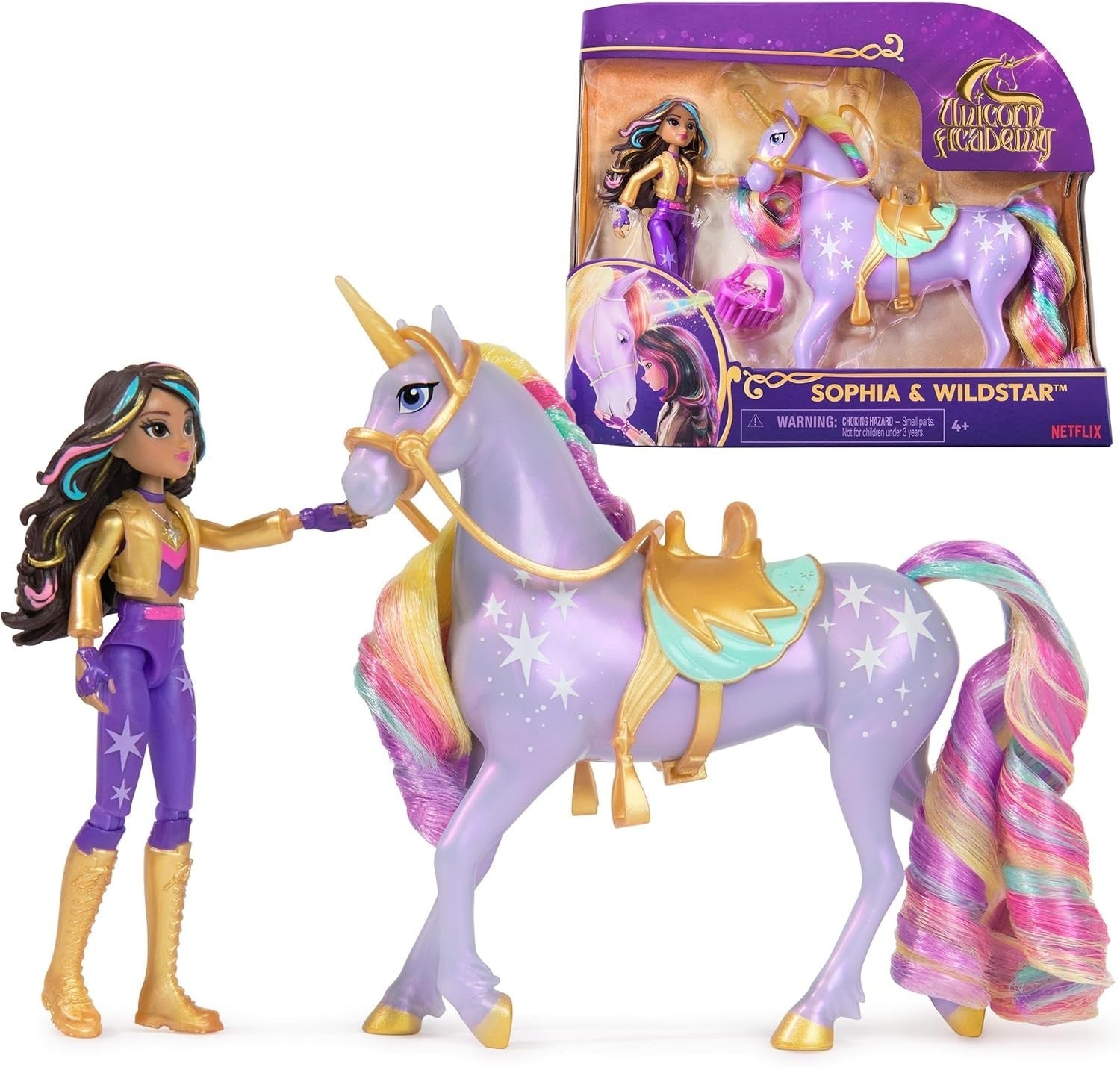 Unicorn Academy Sophia Wildstar Set 2 Riding Accessories Hair Styling 4+ New