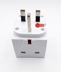 Status 3 Way Multi Plug Adaptor UK 3 Socket Extension Home Office White New