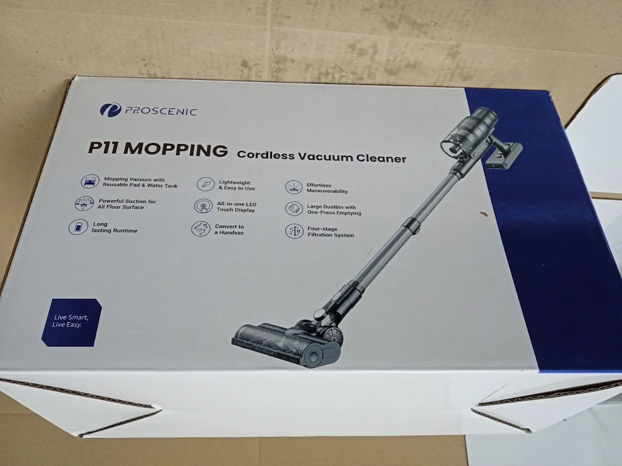 Proscenic P11 Mopping Cordless Stick Vacuum Cleaner Handheld Hoover Black