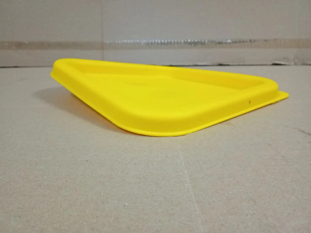 Hygiplas Square Yellow Lid Fit Small 1.5/3.5L Dishwasher Safe Tight Seal New