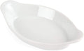 Olympia Whiteware Oval Eared Dishes 204mm Porcelain Serving Plates 6pc New