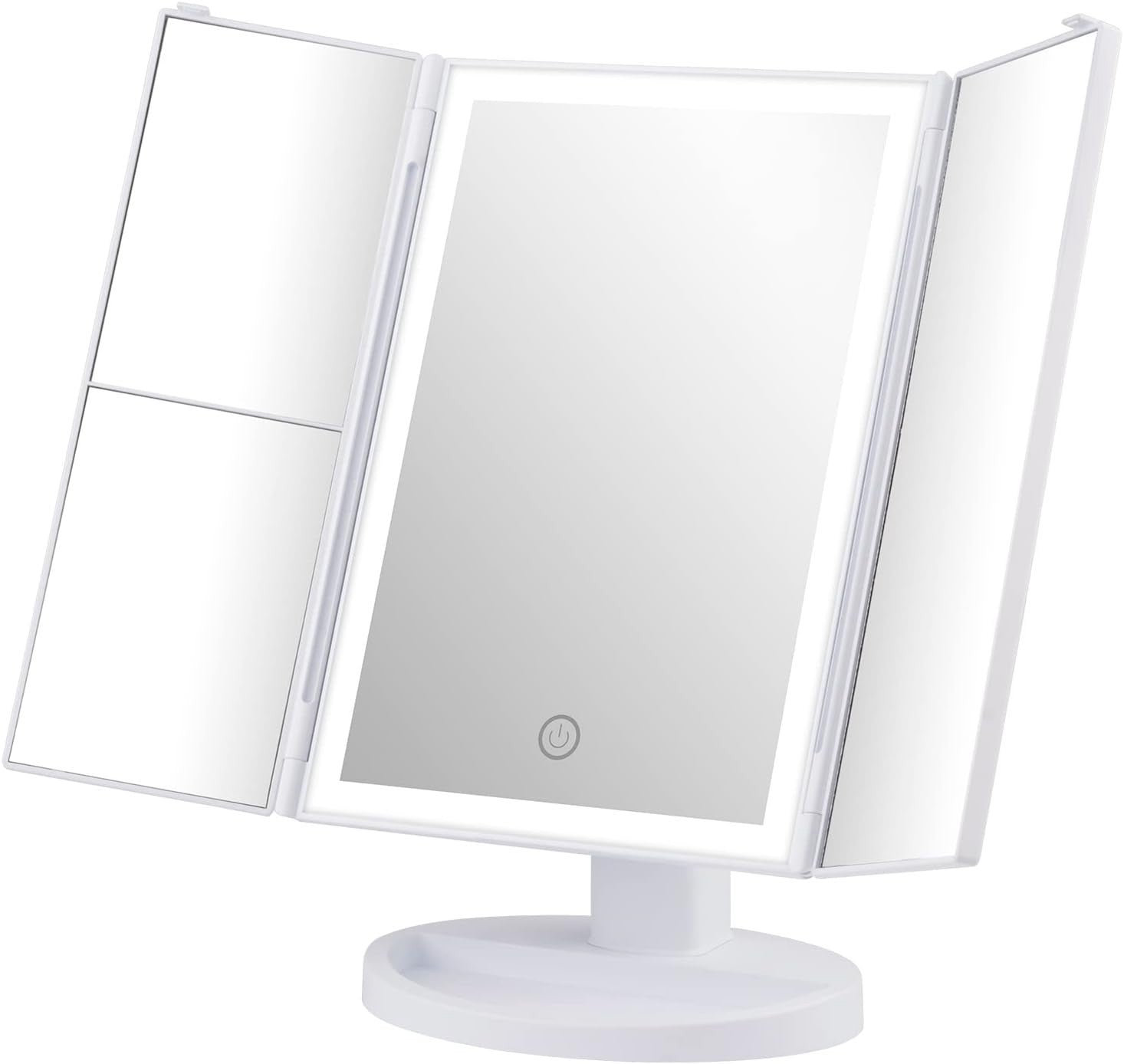 Grifema Vanity Makeup Mirror Trifold Table Magnification 32 LED Lights 3x2x1 New