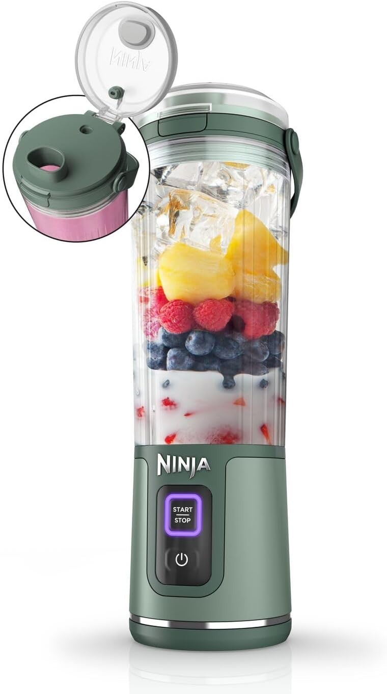 Ninja Blast Portable Blender 530ml Leakproof Lid Sip Spout Powerful Cordless New