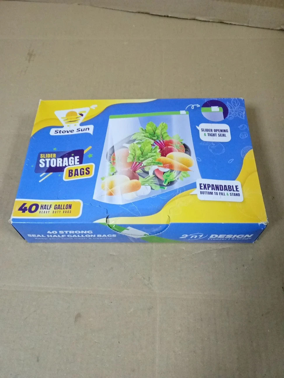 Stove Sun 40 Small Ziplock Freezer Smart Reuseable Food Bags Clear 22x23x3cm New