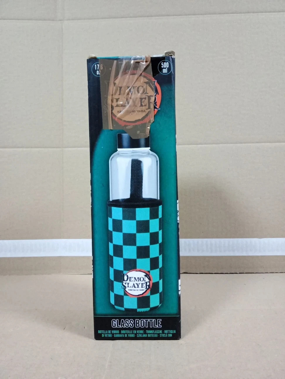 Grupo Erik Glass Water Bottle Demon Slayer Manga Merch 17oz 500ml Hot Cold