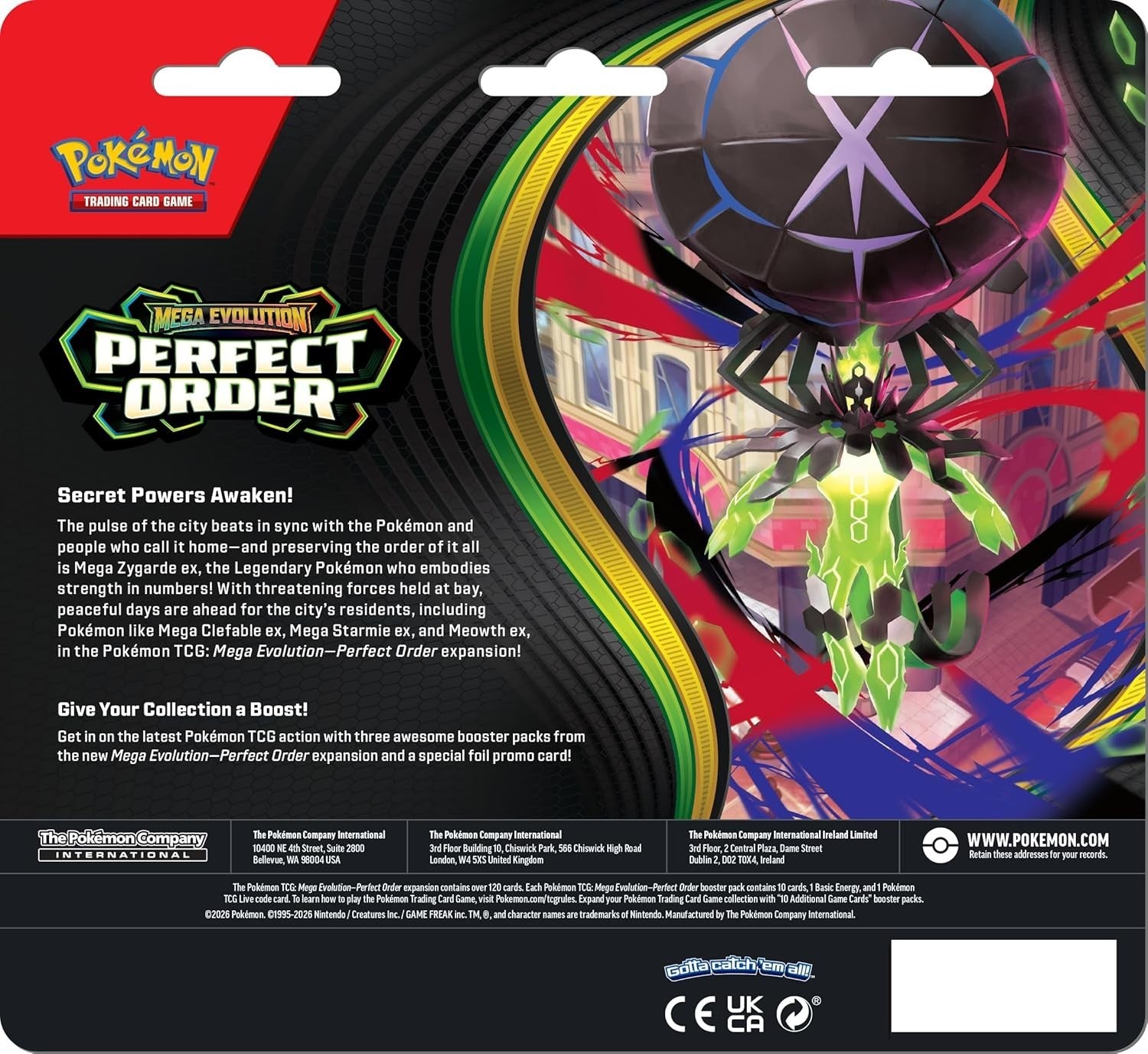 Pokemon TCG Mega Evolution Perfect Order Triple Pack Foil Promo Card New