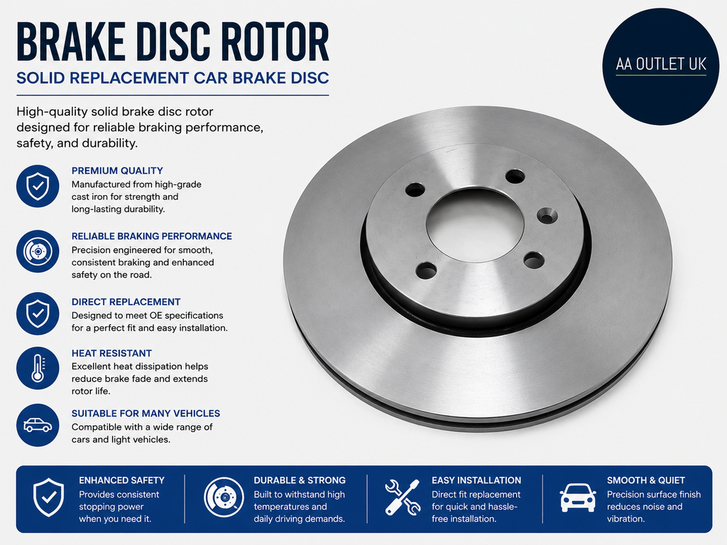 Brake Disc Rotor Solid Replacement Car Brake Disc Single Wheel Disc