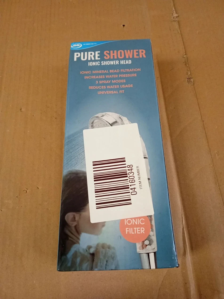 JML 3 Function Pure Shower Ionic Head Mineral Bead Filtration Plus Chrome